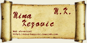 Mina Kezović vizit kartica